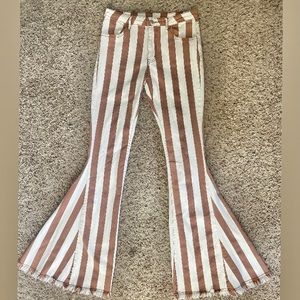 Altar’d State Flare Striped Jeans
